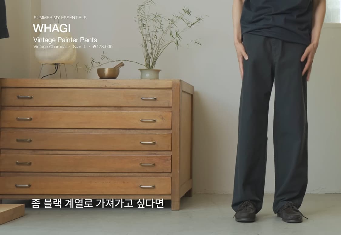 WHAGI | Vintage Painter Pants Charcoal M 상품이미지2