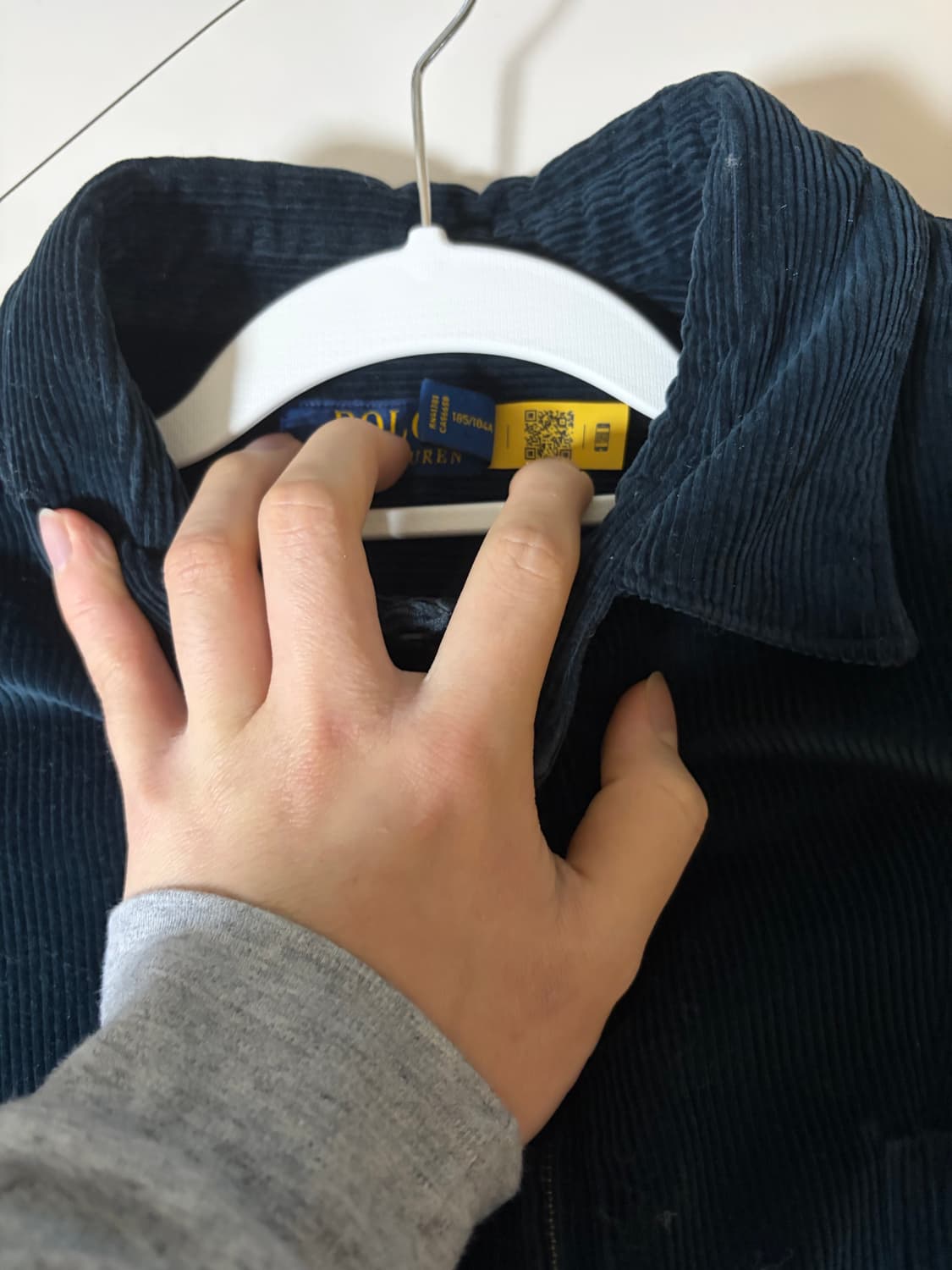 폴로 랄프로렌 코듀로이 집업 셔츠 네이비 105 상품이미지2