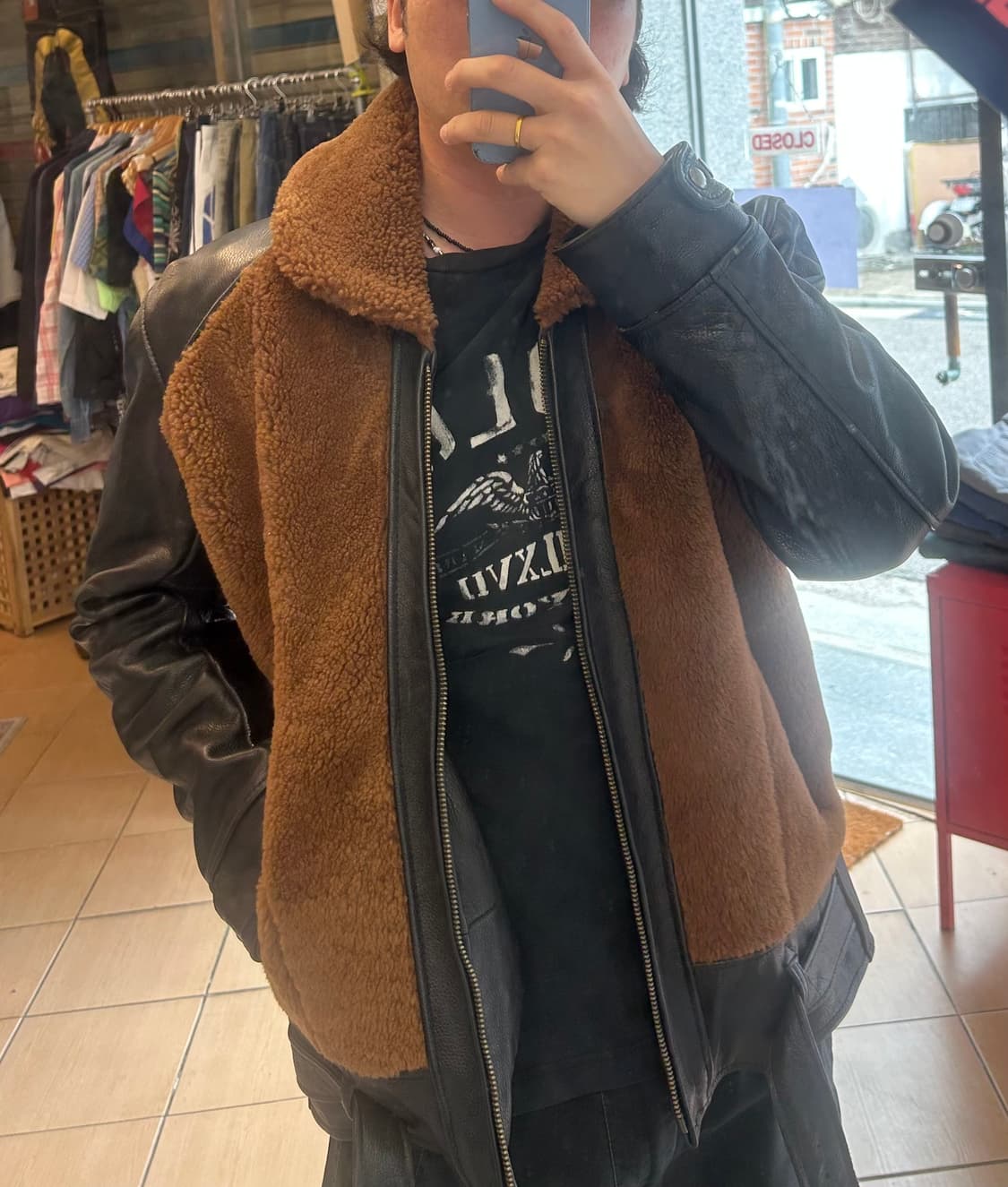 90’s  grizzly leather jacket 상품이미지8