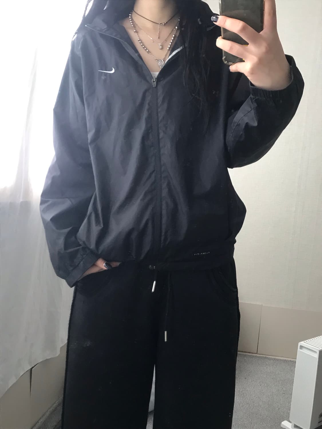 나이키 블랙 후드 윈드브레이커 상품이미지6