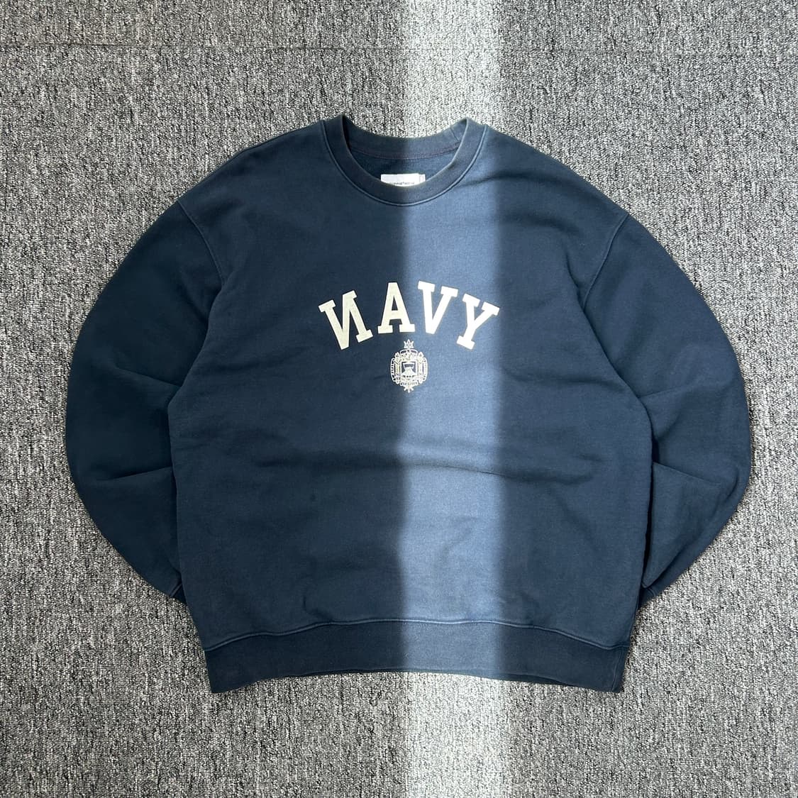 에스피오나지 헤비웨이트 네이비 맨투맨 상품이미지1