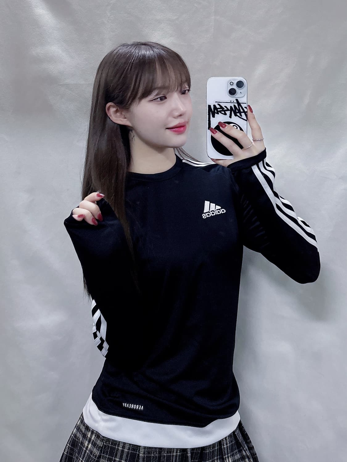 아디다스 블랙 삼선 슬리브  상품이미지2