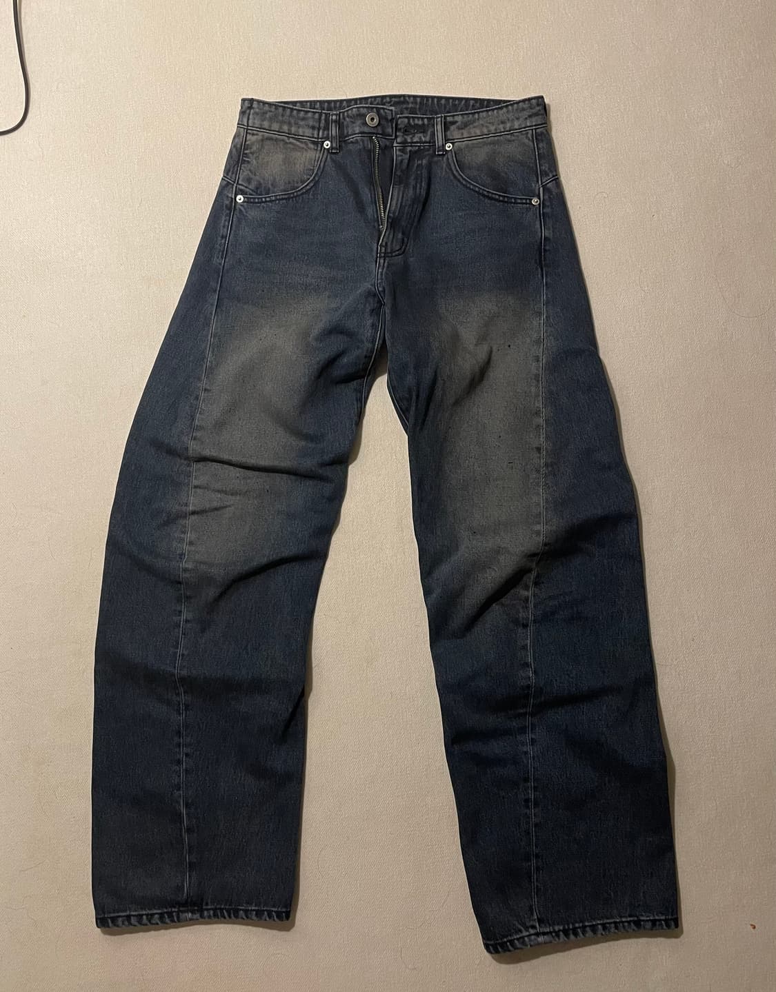 [새상품] Coor 쿠어 워시드 엔지니어 데님 팬츠 워시드 블루 S 상품이미지1