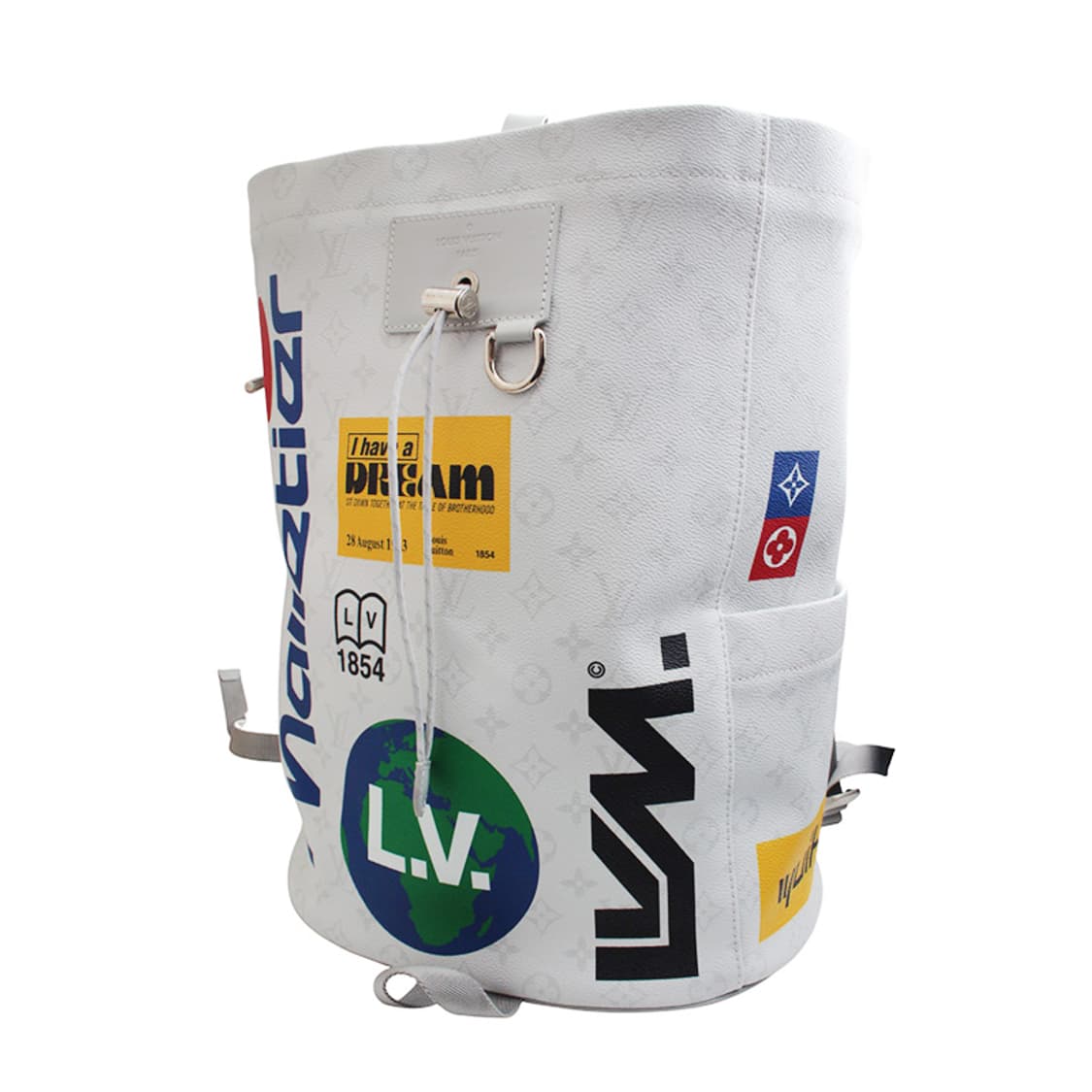 루이비통 모노그램 라이트그레이 프린트 레더 백팩 상품이미지2