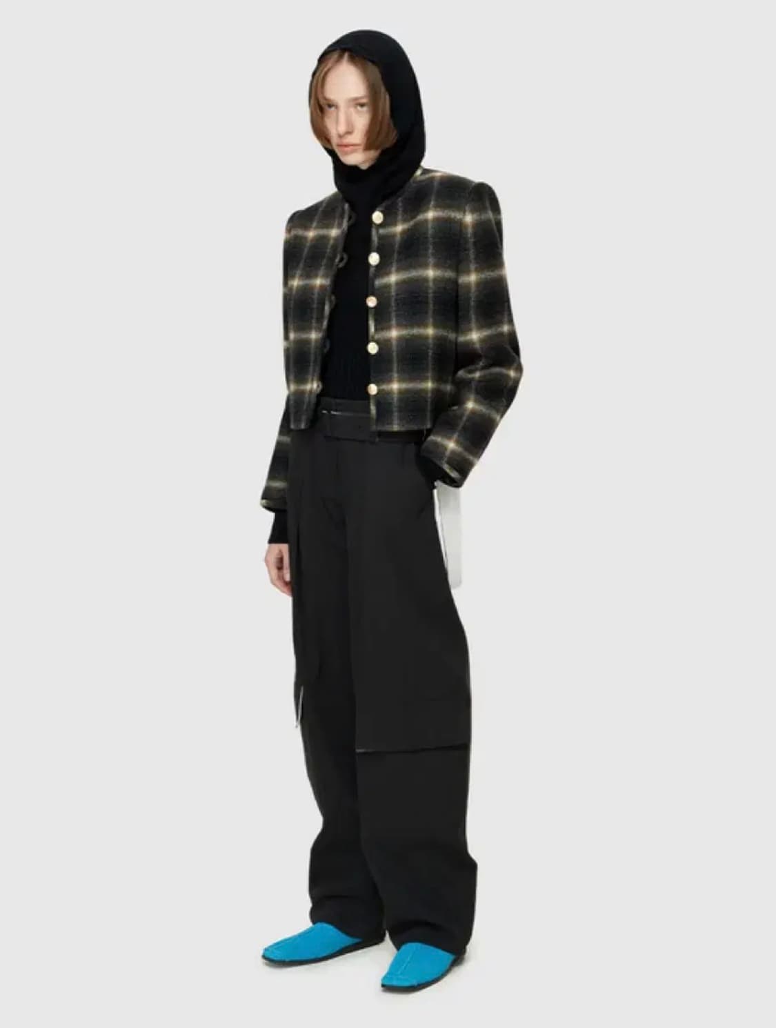 로우클래식 ROUND NECK JACKET CHECK 상품이미지3