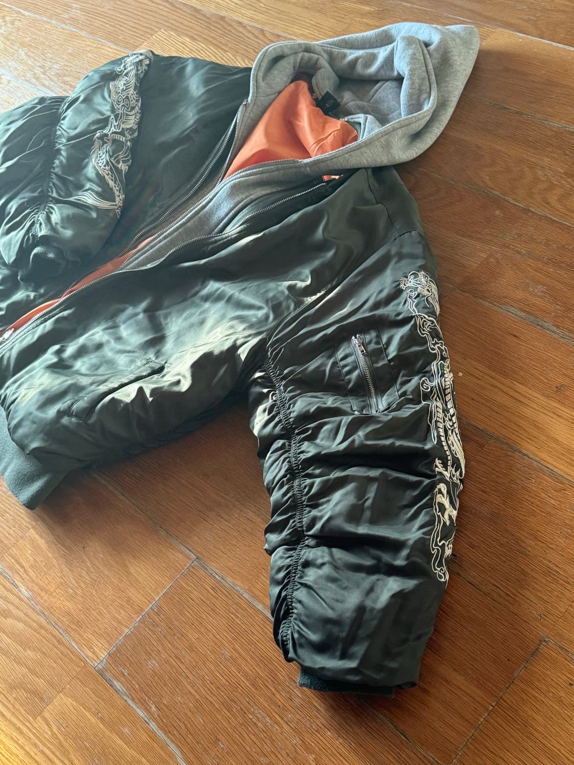 [TM3] 곤룡포 자수 후드 항공점퍼(MA-1) 상품이미지2