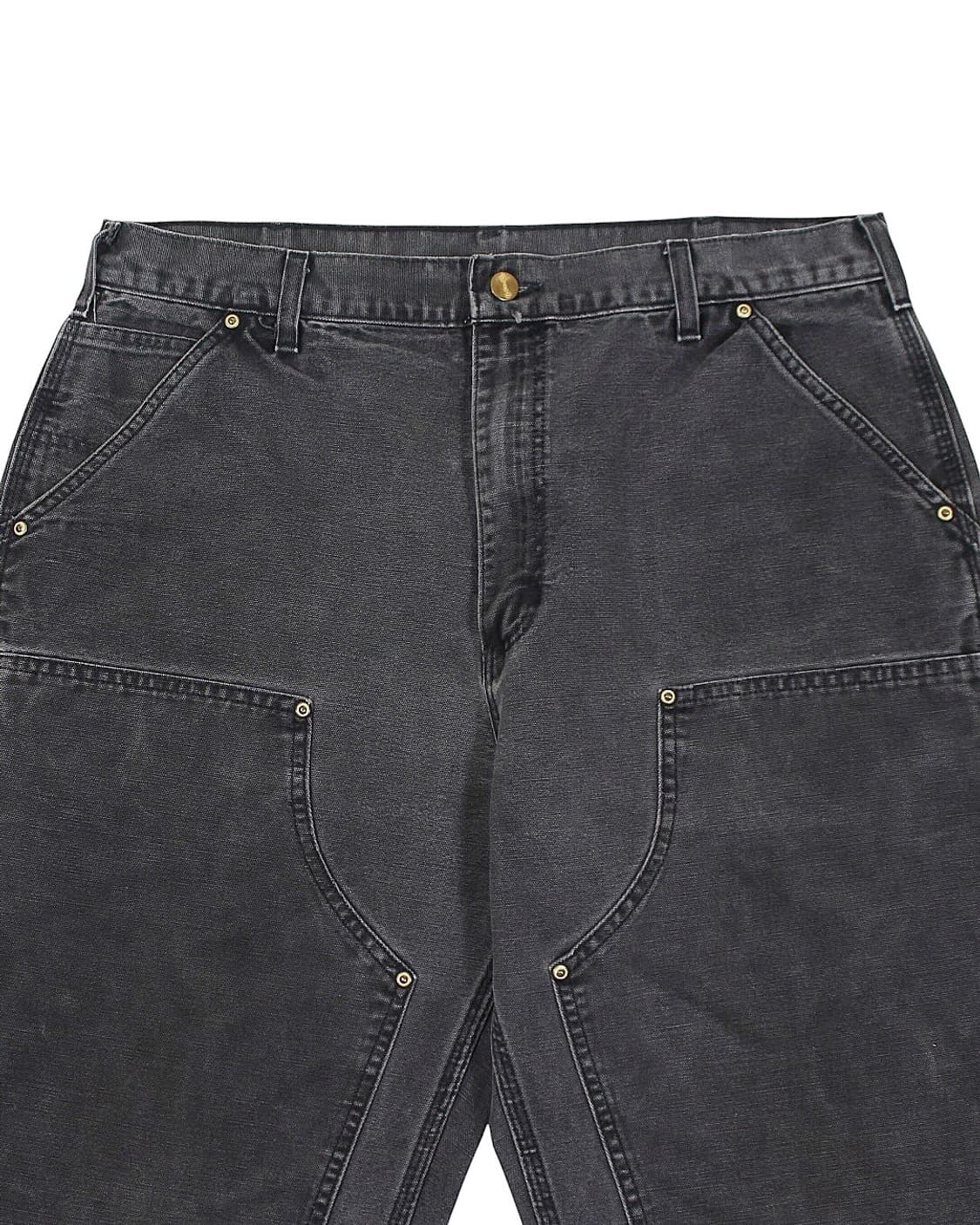 2001 USA 칼하트 B01 BLK 더블니 카펜터 팬츠 빈티지 그레이 상품이미지5