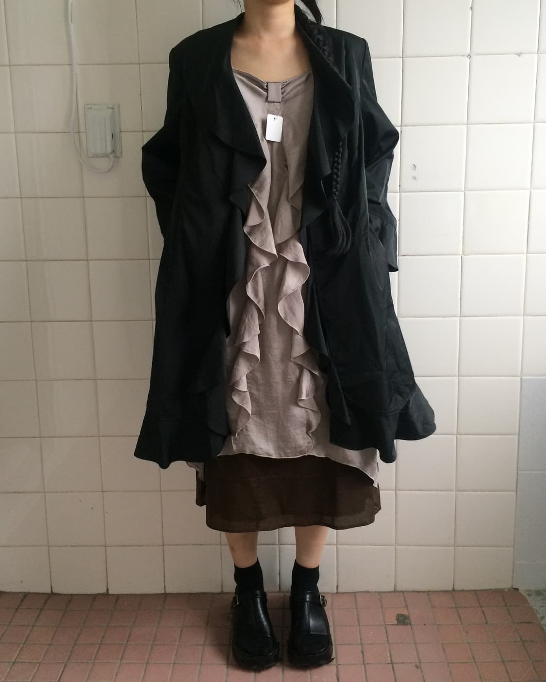 Ruffle point glossy onepiece 상품이미지8