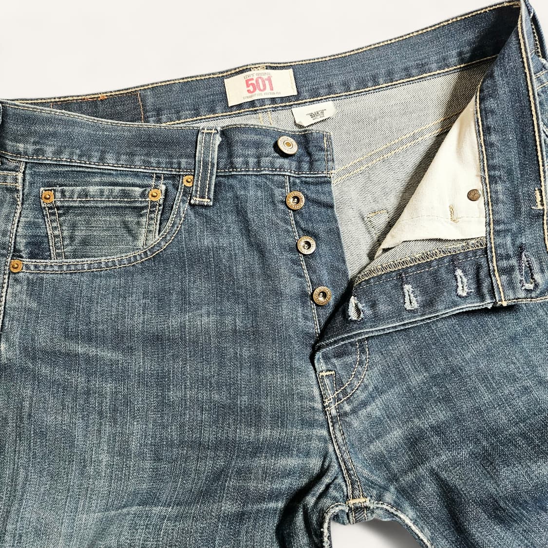 [31X32][리바이스]00's 501®오리지널 스트레이트 워시드 데님 상품이미지4