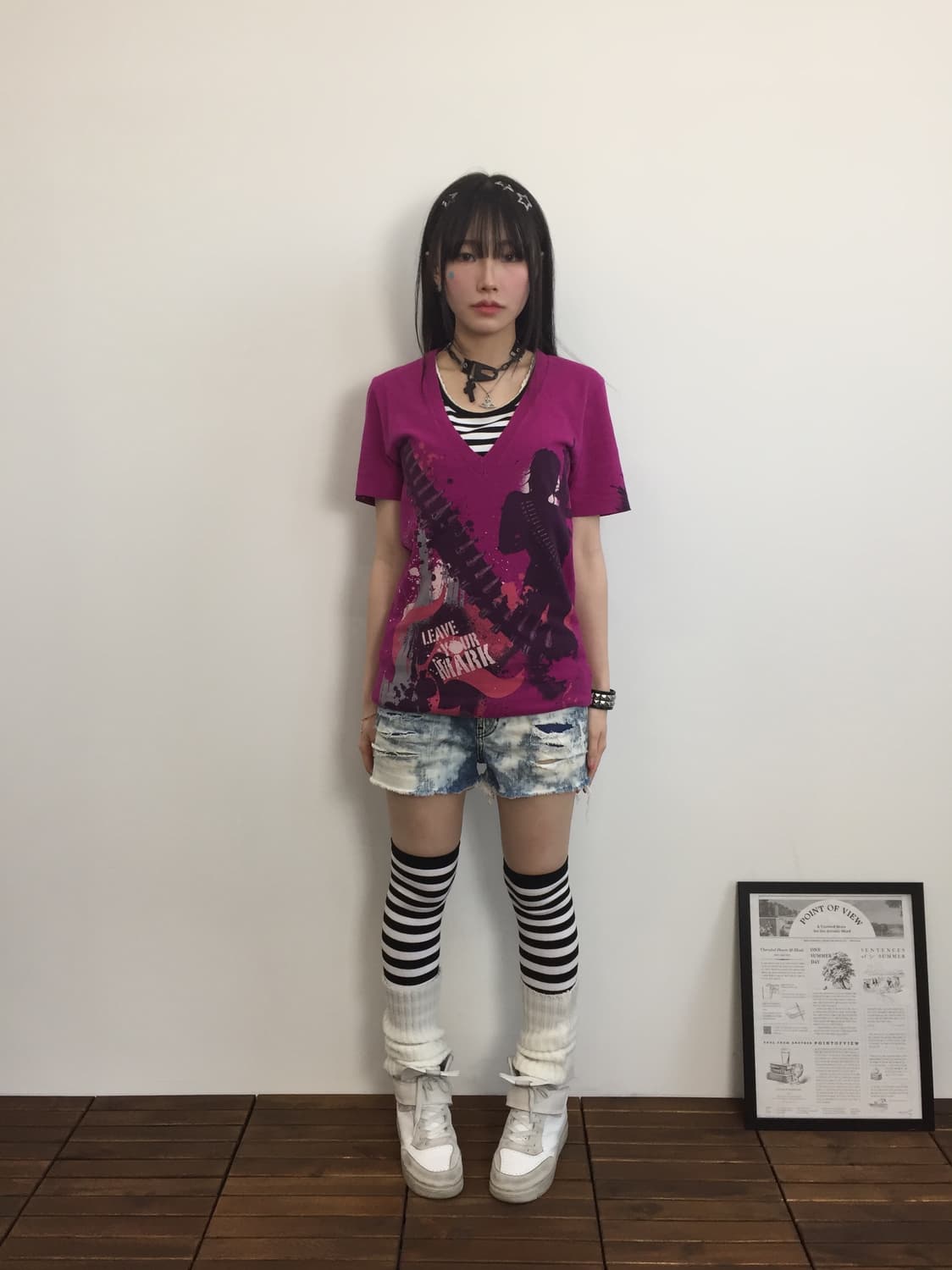 Jpn Y2K Punk Aesthetic Graphic Tee 상품이미지1