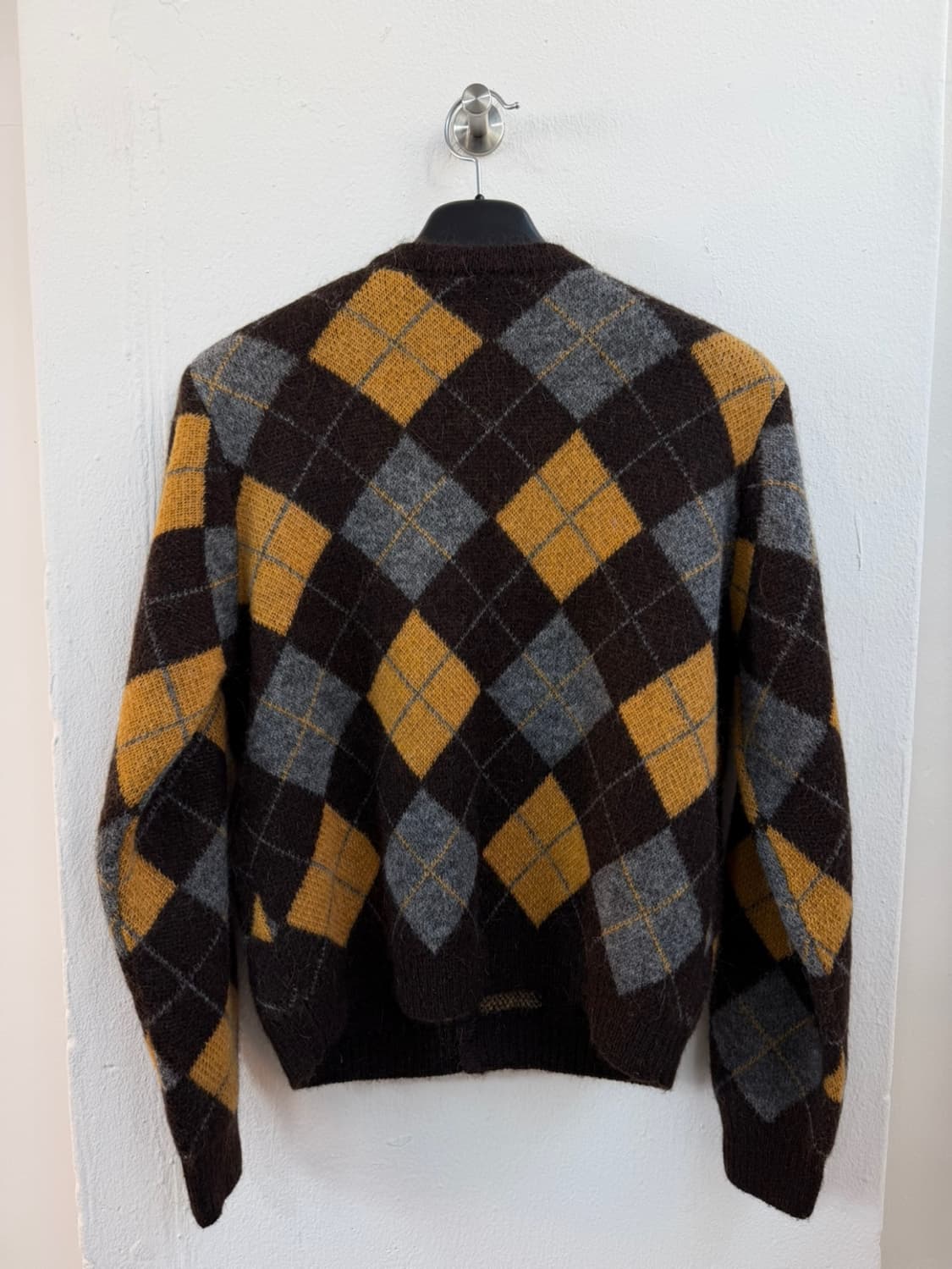 노이스 아가일 패턴 모헤어 가디건  상품이미지4