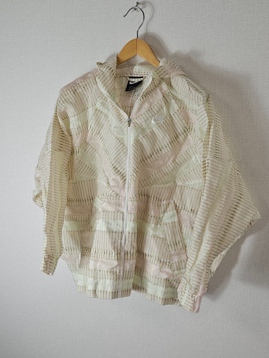 나이키 우먼스 리사이틀 시스루 린넨 바람막이 자켓 M 오버핏 (새상품) 상품이미지2