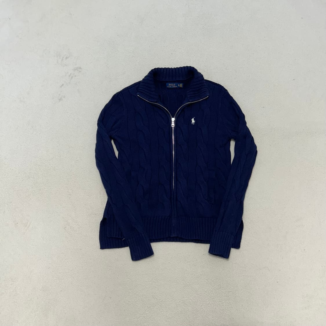 Polo Ralph Lauren navy knit zip-up 상품이미지4