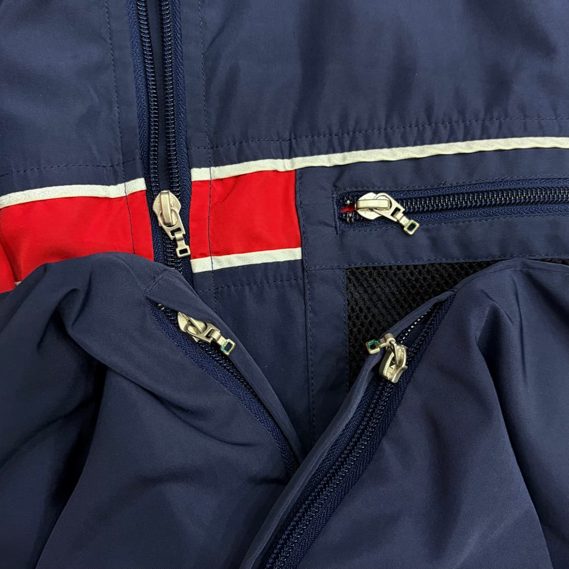 스투시 스포츠 90s 올드스쿨 네이비 바람막이 후드집업 자켓 (L) 상품이미지5