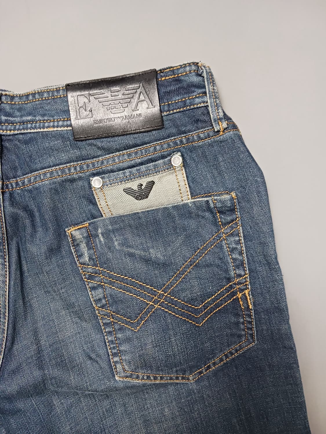 [33] 엠포리오 아르마니 스톤워싱 쥬드 섹시핏 진 청바지 상품이미지9