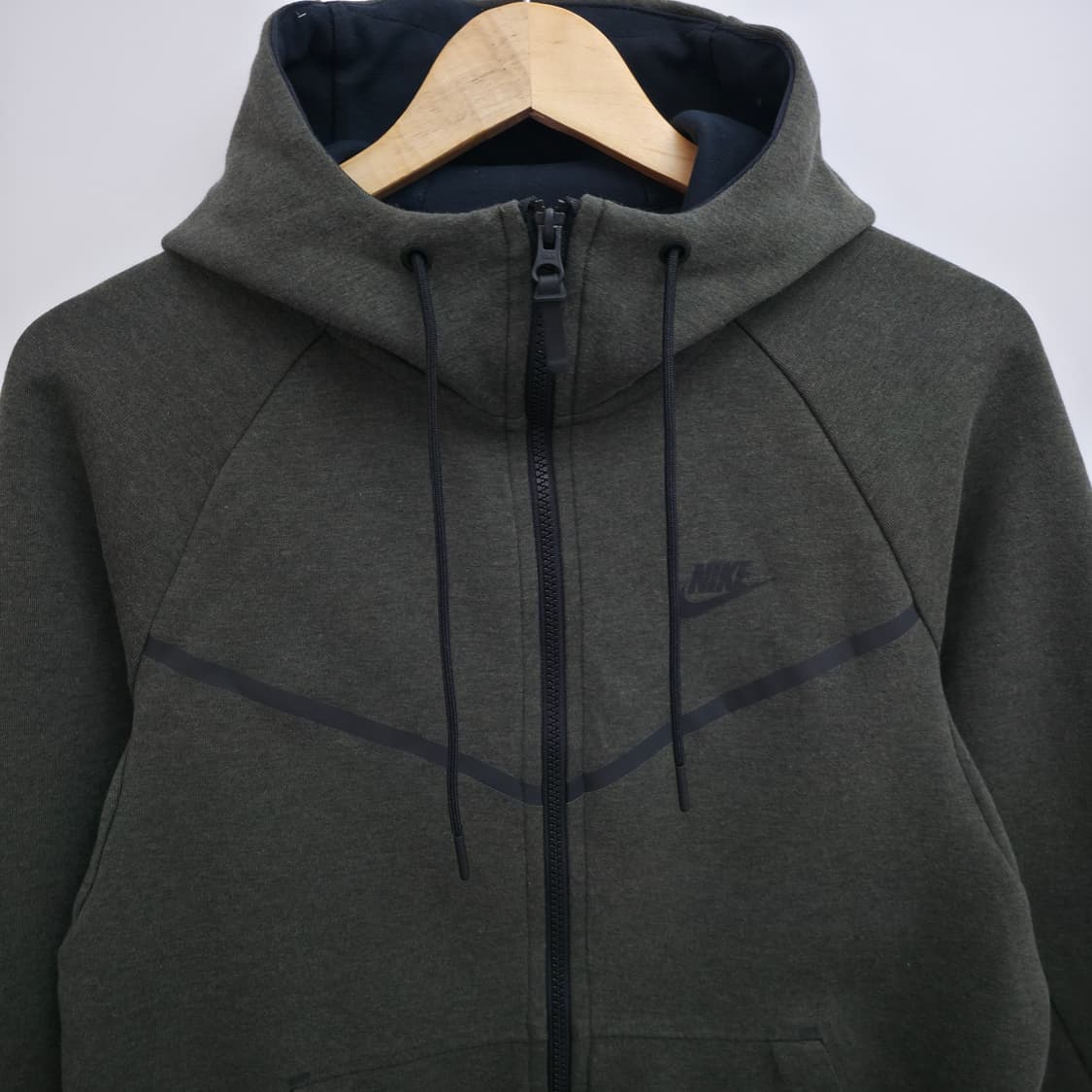 [M) 나이키 테크 플리스 후드집업 카키 상품이미지2