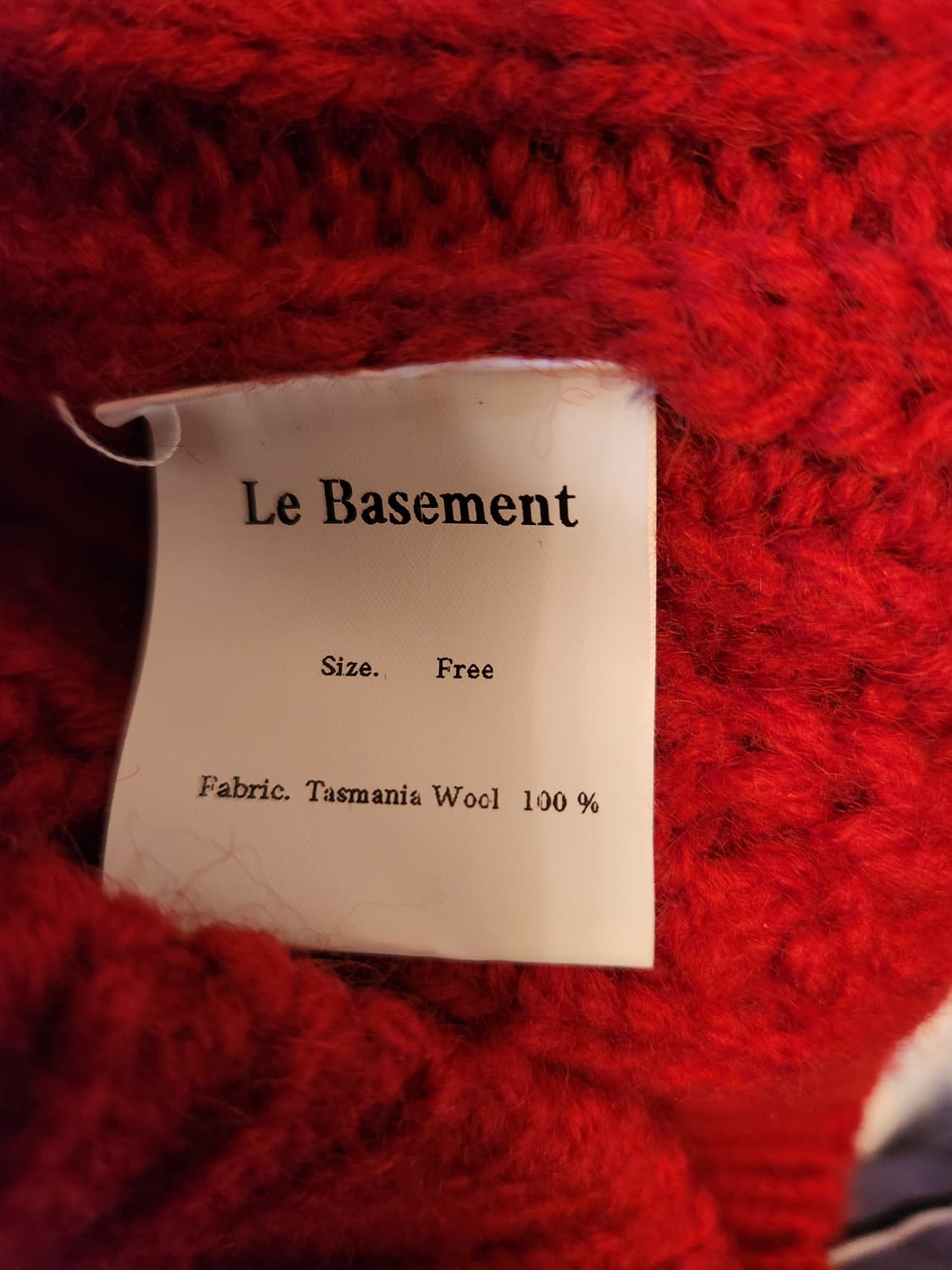 르베이스먼트 크롭 케이블니트 상품이미지5