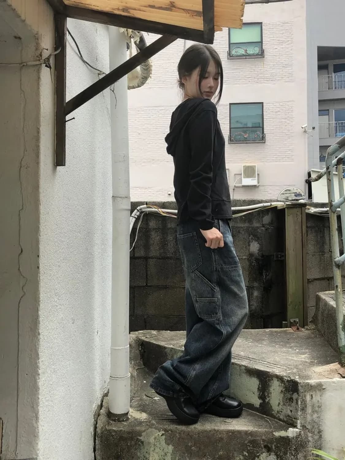 새거)워크데님카펜더 팬츠 바지s 보헤미안서울 ootj 미스치프 코이세이오 상품이미지2