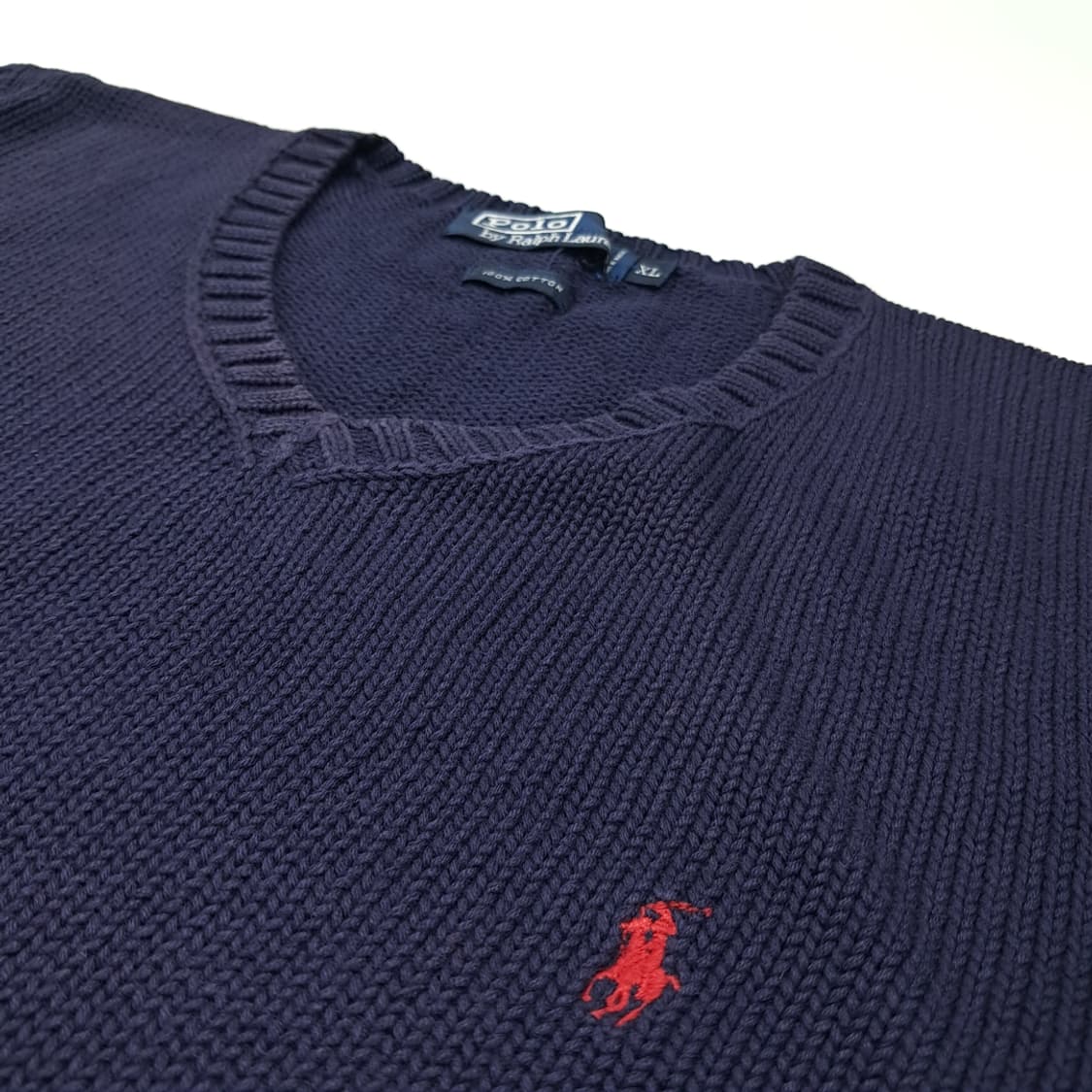 CL187 XL 폴로 코튼 V넥 니트 베스트 상품이미지4