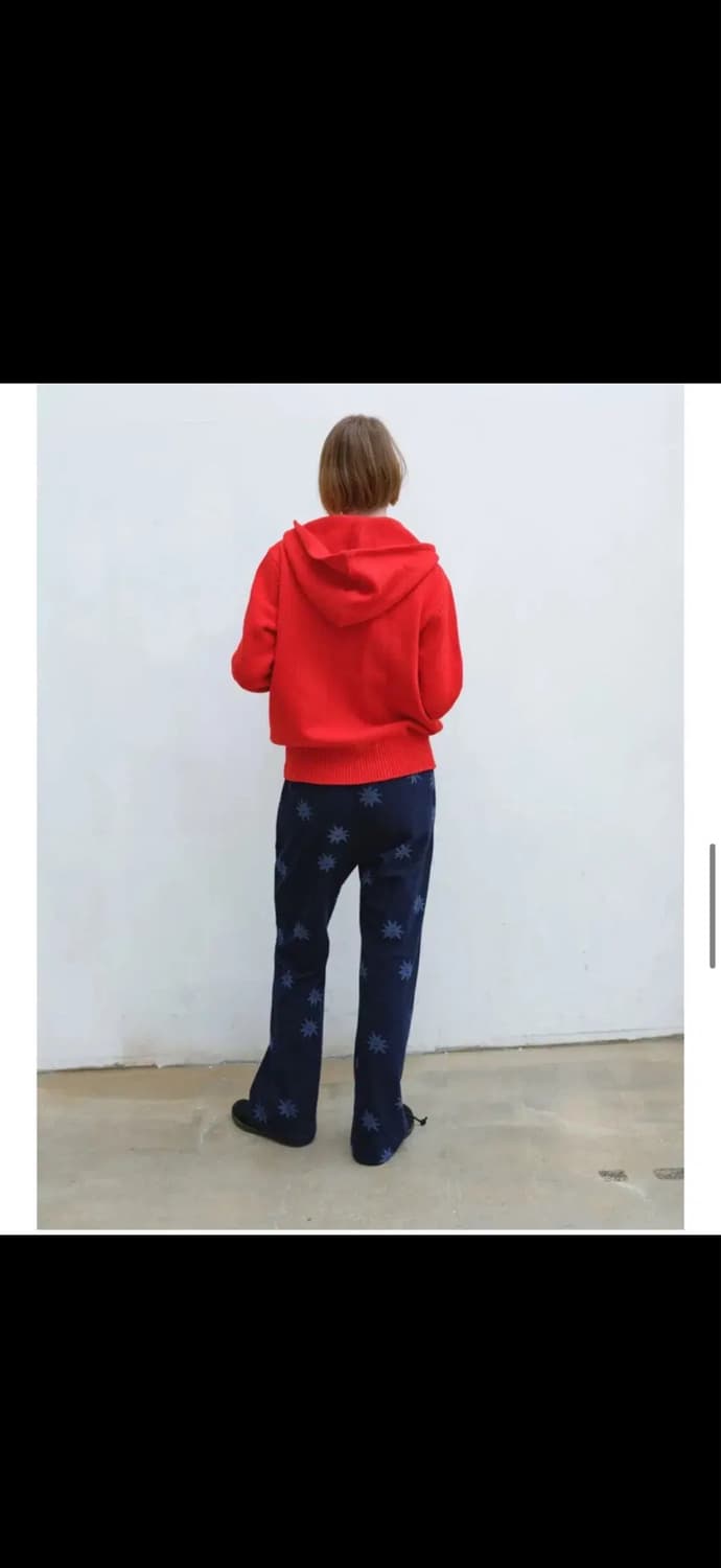엔조블루스 코지 니트 후드 집업(RED) 상품이미지2