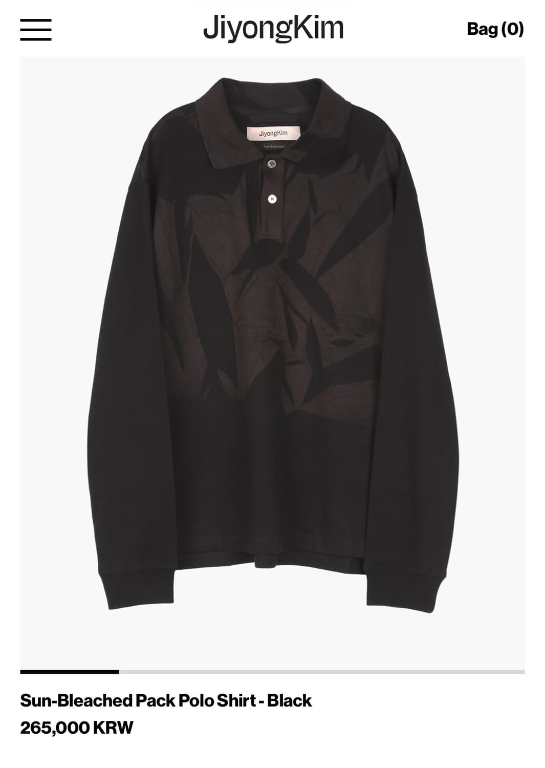 지용킴 25aw 선블리치 폴로 티셔츠 L 상품이미지1