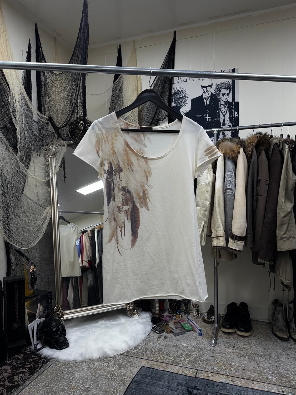Goa 00s archive feather top 상품이미지1