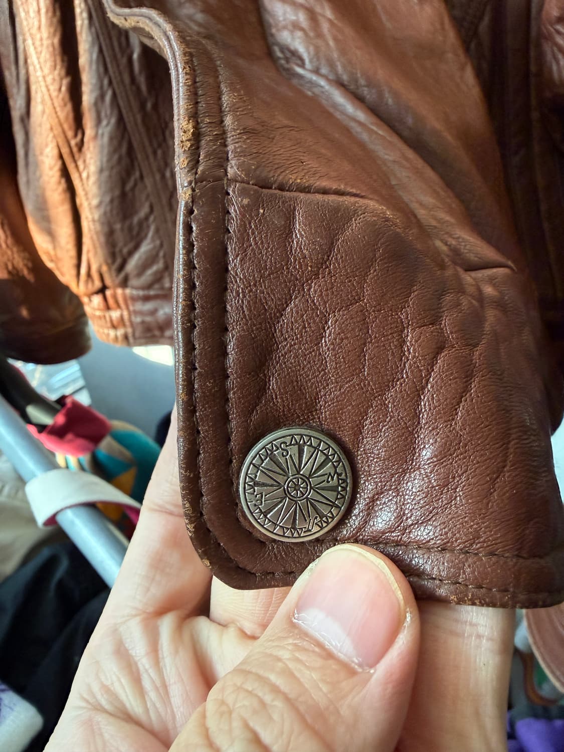 Pazzolio 양피 100% 레더 블루종 size 100 상품이미지6