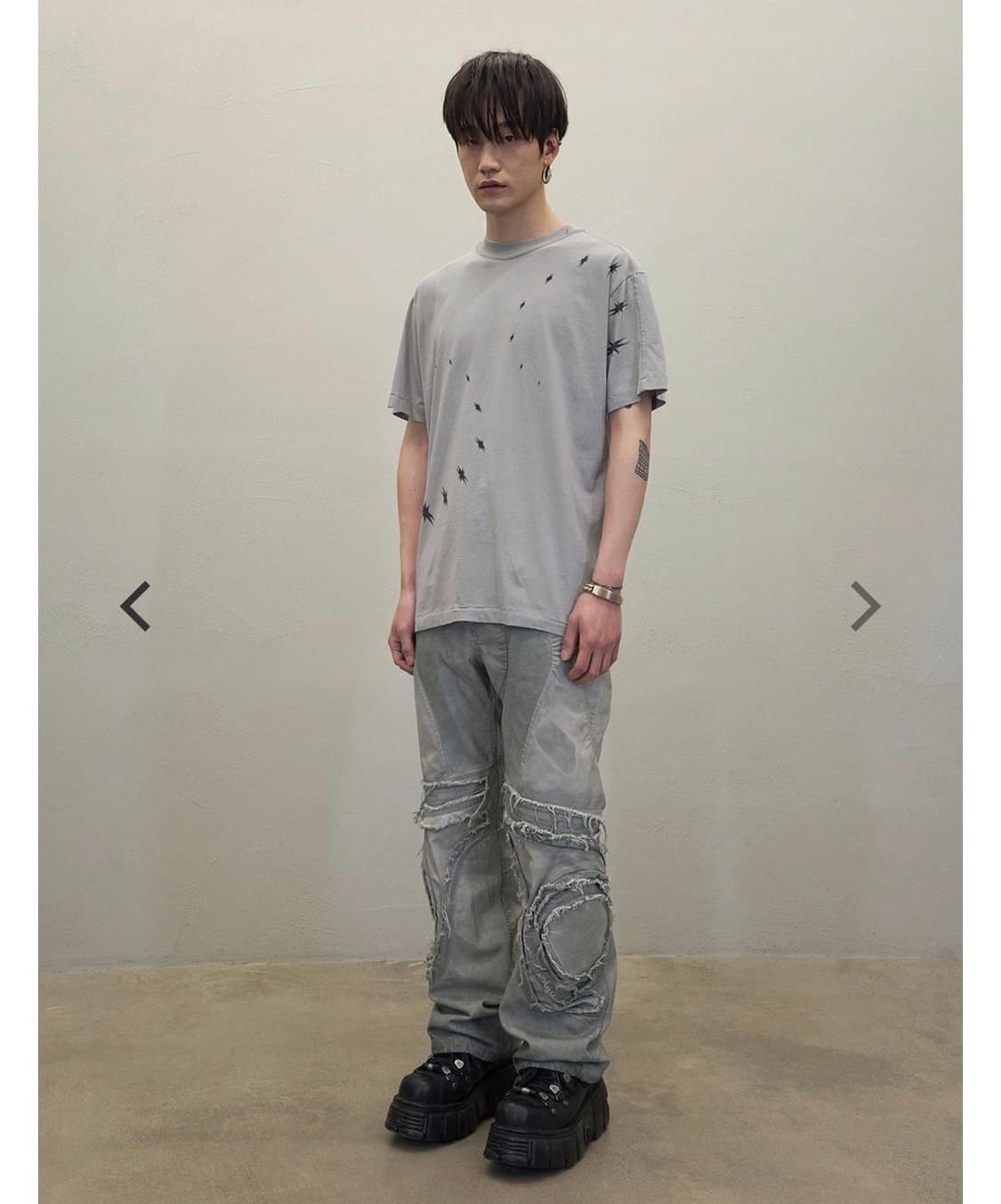 코스트퍼킬로 DIRTY STAR T-SHIRT-GREY 더티스타 상품이미지4