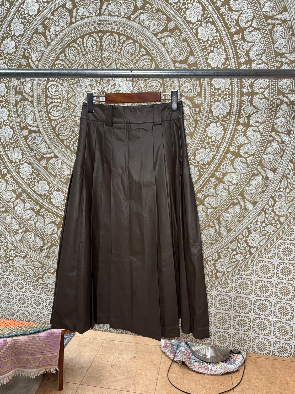 빈티지 여성 인조가죽 벨티드 스커트  상품이미지5