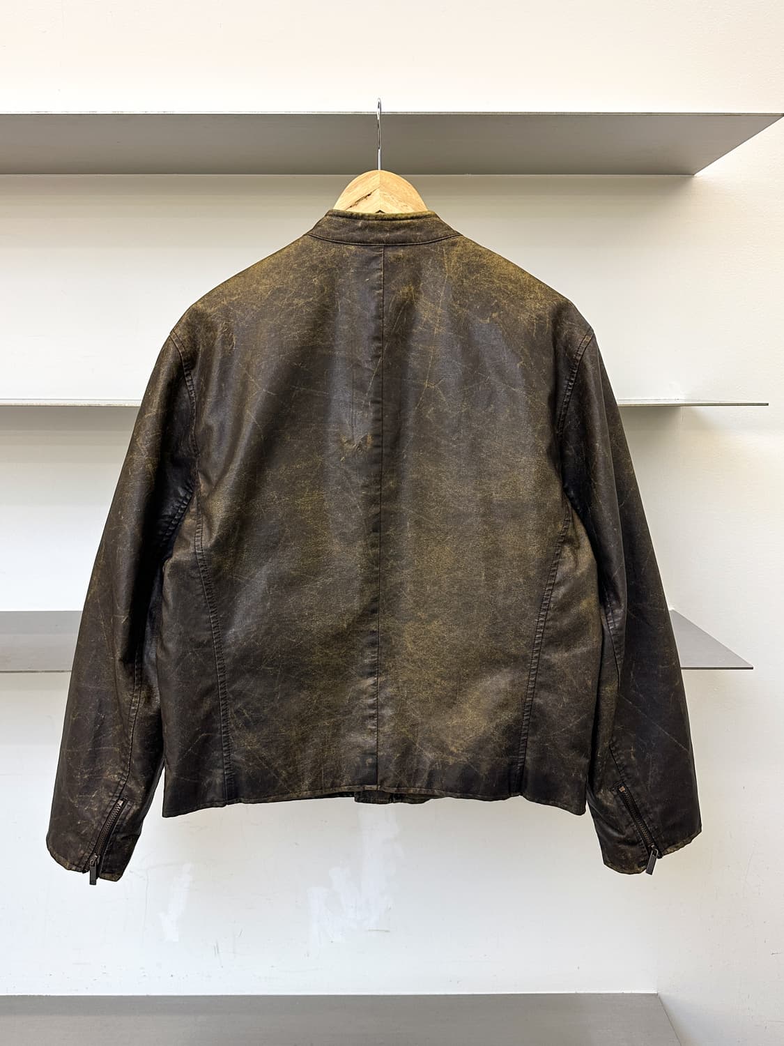 아르마니 익스체인지 투웨이 PU 레더 바이커 자켓 상품이미지3