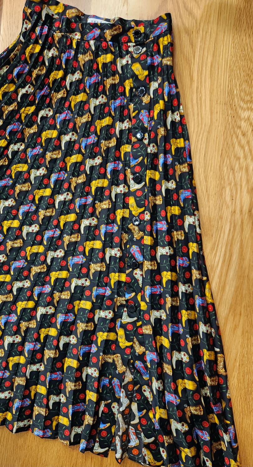 (새상품)산드로 팔마프린트 플리츠스커트 상품이미지4