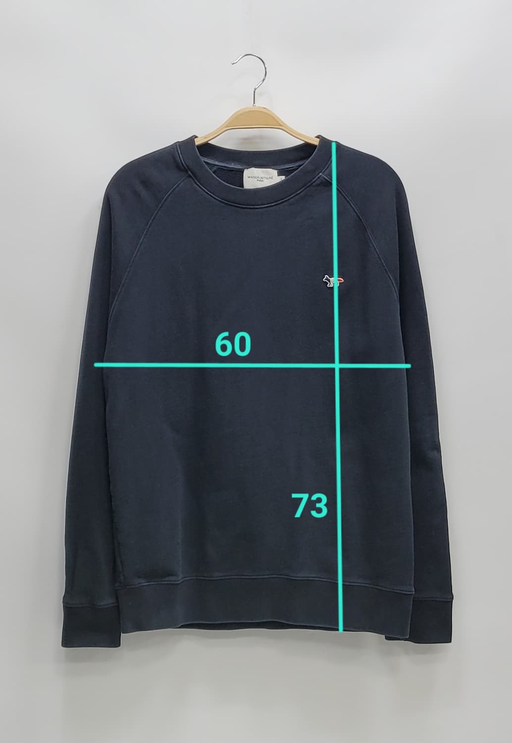 메종키츠네 트리컬러 폭스 패치 스웻셔츠 맨투맨 / 남 XL 블랙
 상품이미지10