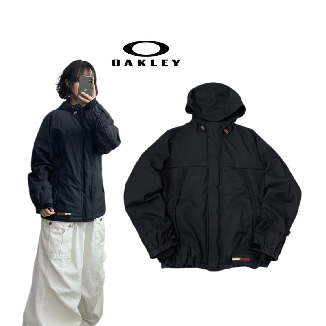 오클리 소프트쉘 핸드워머 나일론 고프코어 바람막이 자켓 상품이미지1