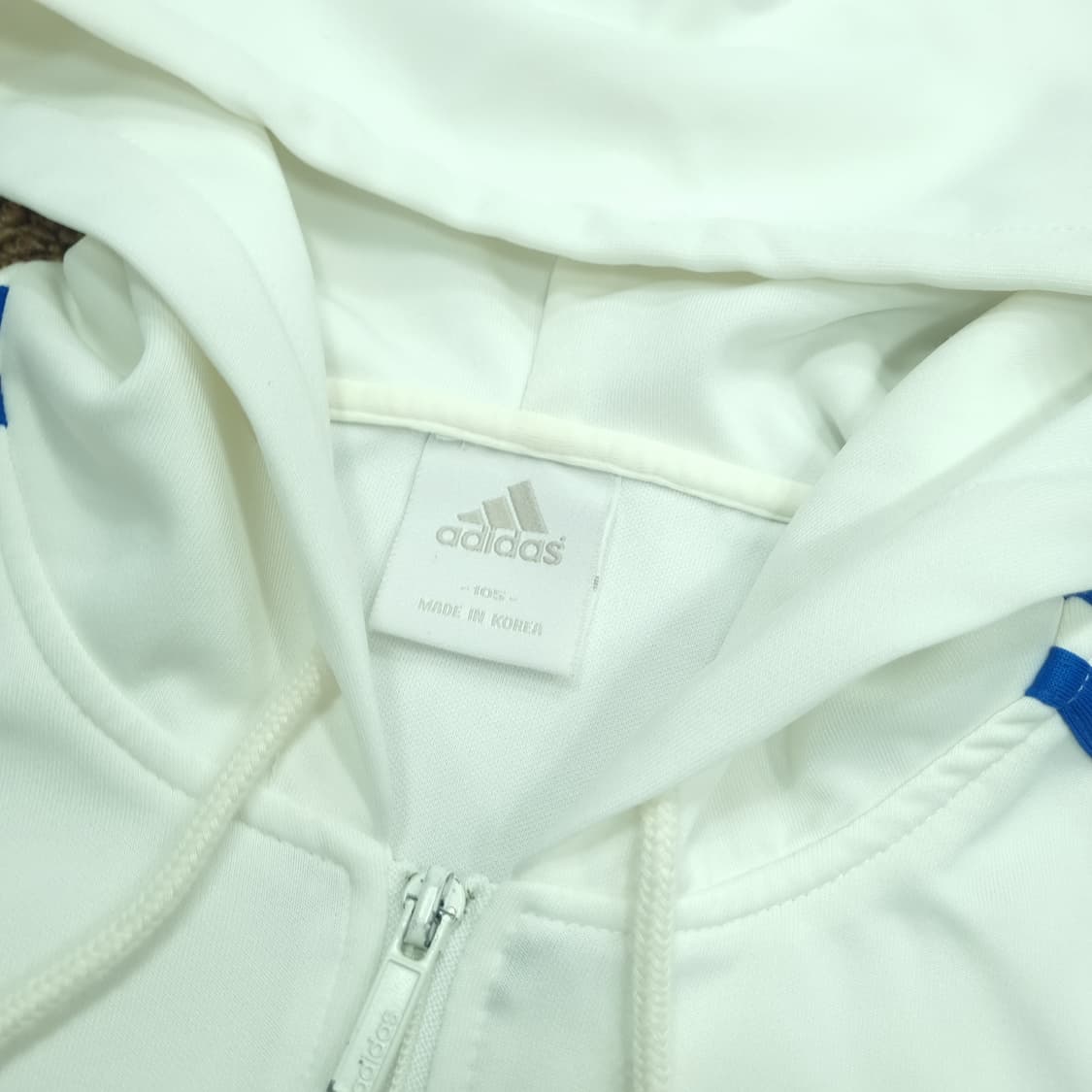 아디다스 흰파 퍼포먼스 후드집업 져지 상품이미지3