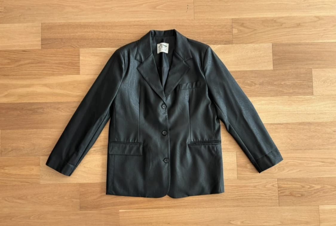 틸아이다이 블랙 레더 싱글 자켓 상품이미지2