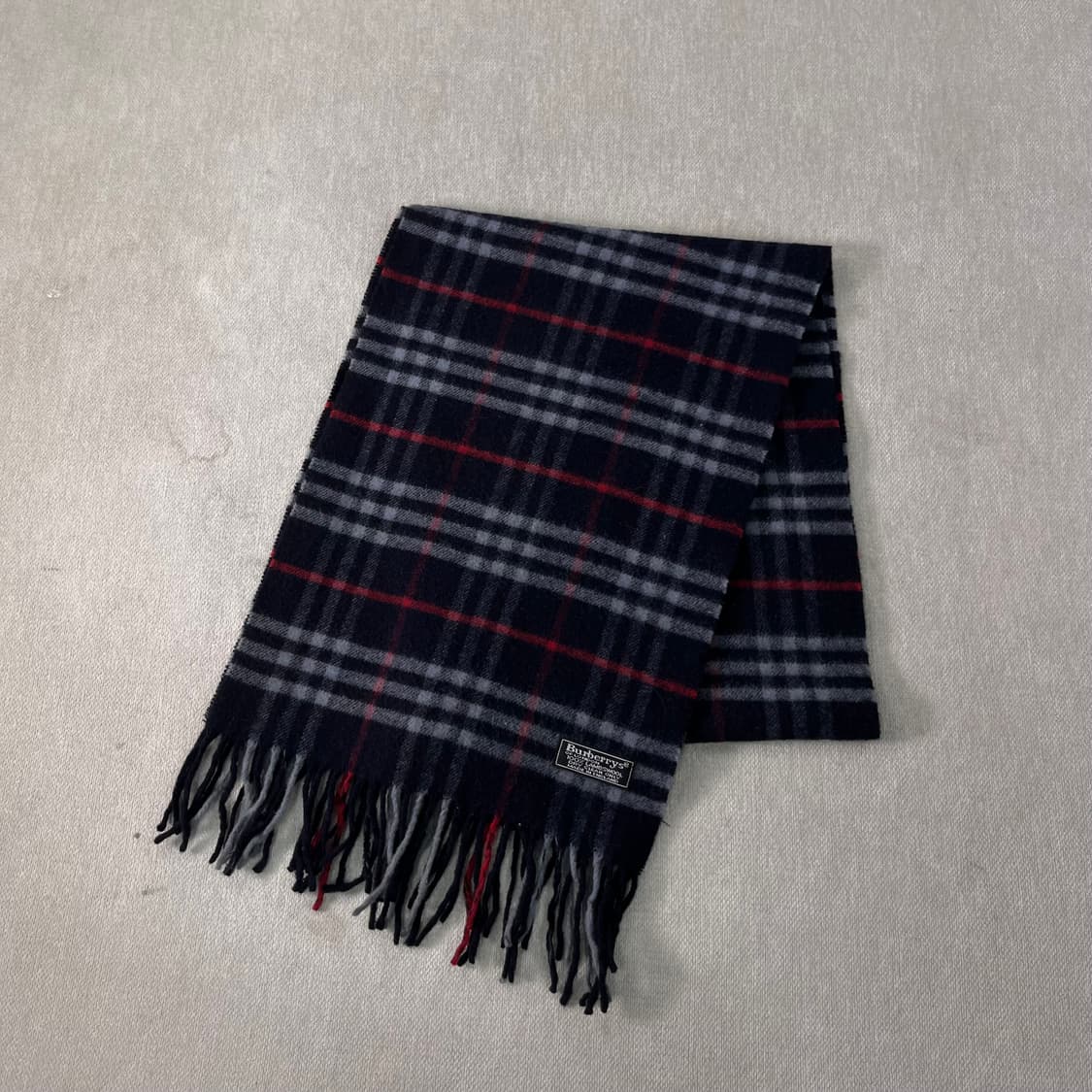 버버리 노바체크 램스울 네이비 머플러 상품이미지1