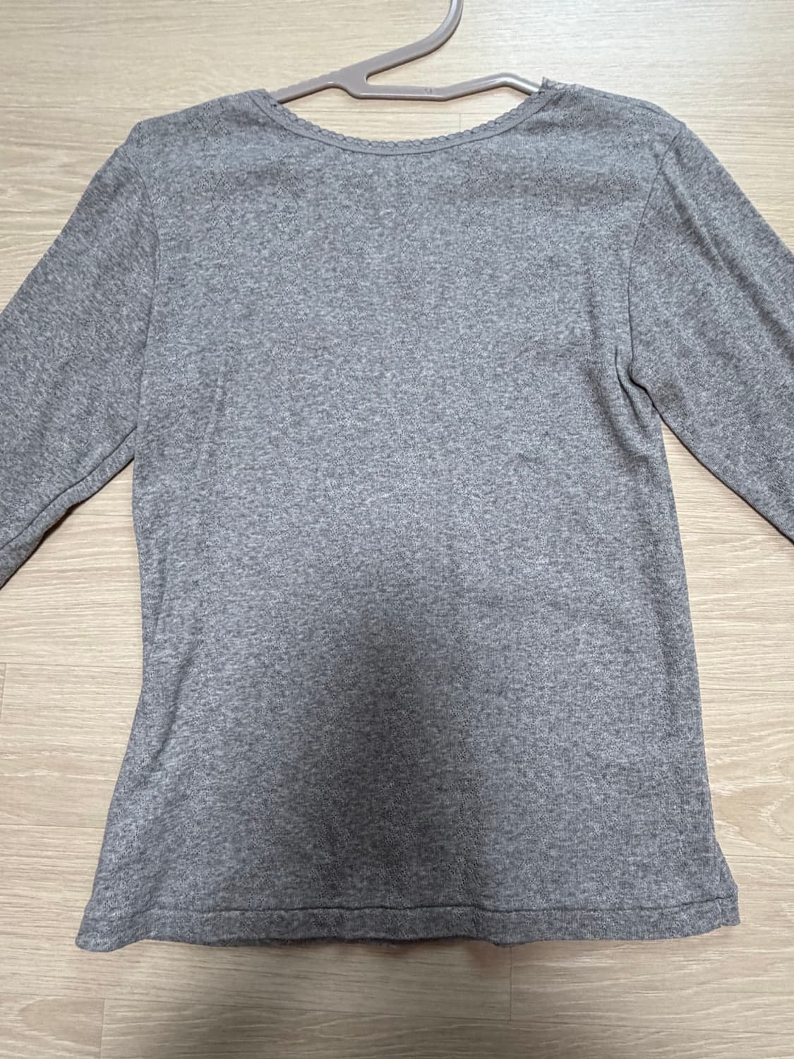 SHALOM DON'T KNOW LACE TOP (GRAY) 상품이미지8