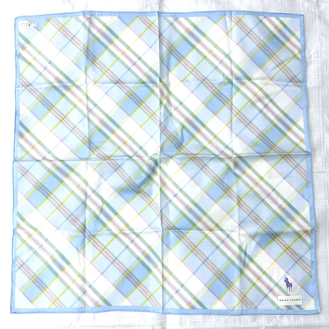 폴로 랄프로렌 체크 쁘띠 스카프 코튼 손수건 새상품 정품 상품이미지1