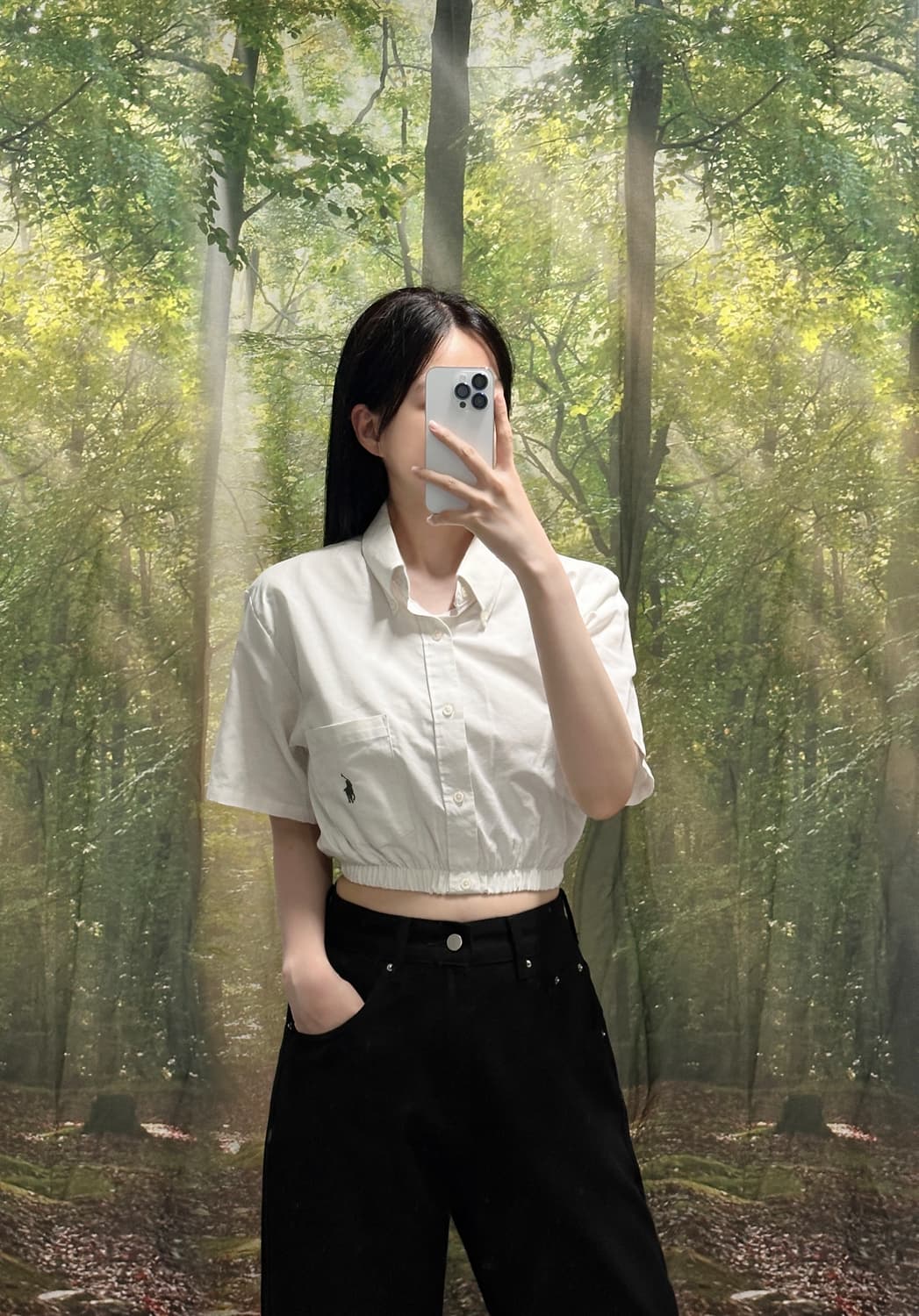 🤍 폴로 랄프로렌 크롭 셔츠 🤍  상품이미지1