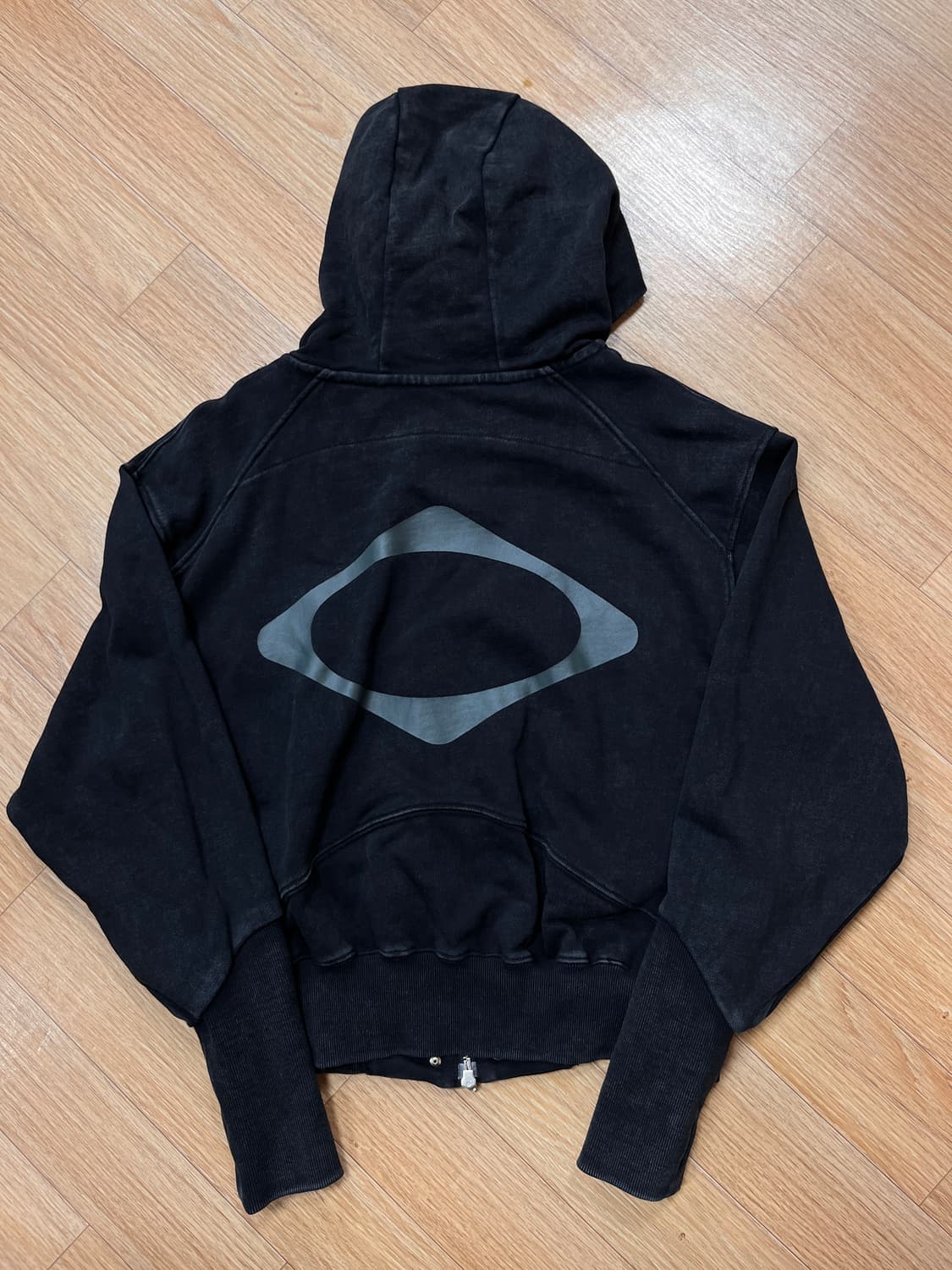 미스치프 빅 포켓 후드 워시드 블랙 상품이미지2