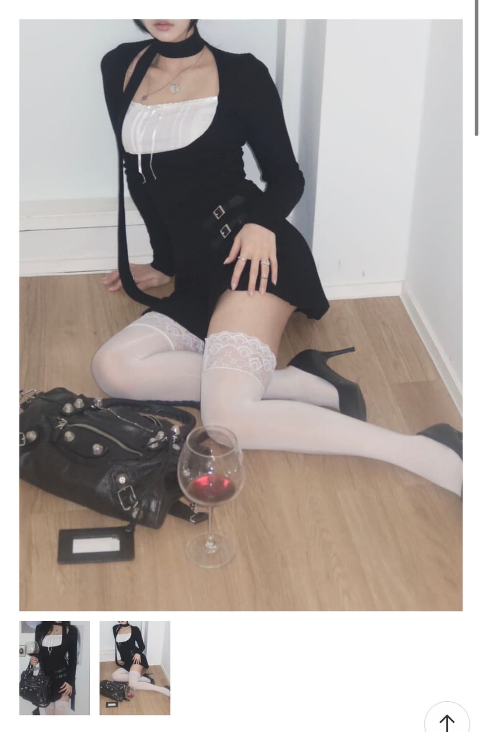 엔젤넘버555 Angelnumber555 블랙 버클 미니 원피스 상품이미지2