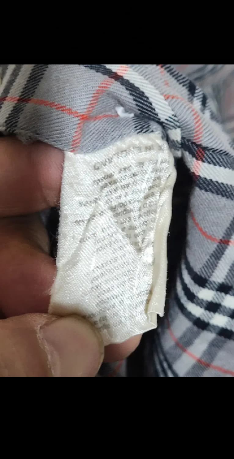 (XL) 버버리 체크셔츠 그레이 포켓 로고 남방 영국판  상품이미지6