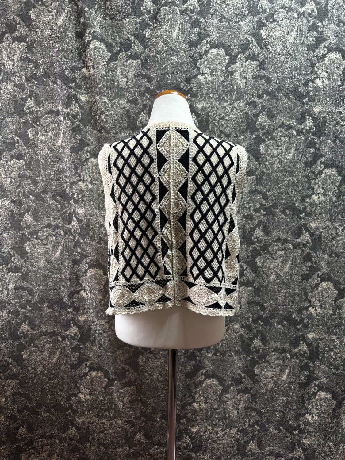 빈티지 뜨개 니트 조끼 상품이미지3