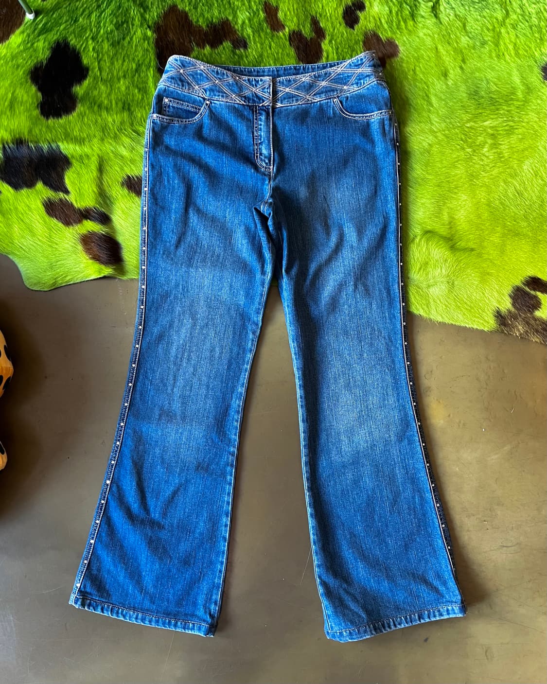 Old ESCADA Archive Boot-Cut Cubic Jeans 상품이미지3