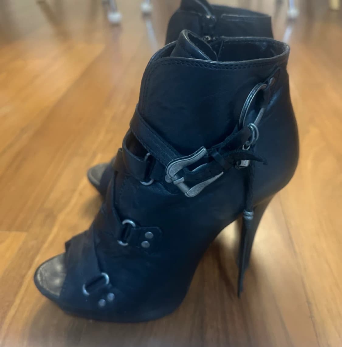 Ash 펑크 레더 힐 블랙 37 상품이미지5