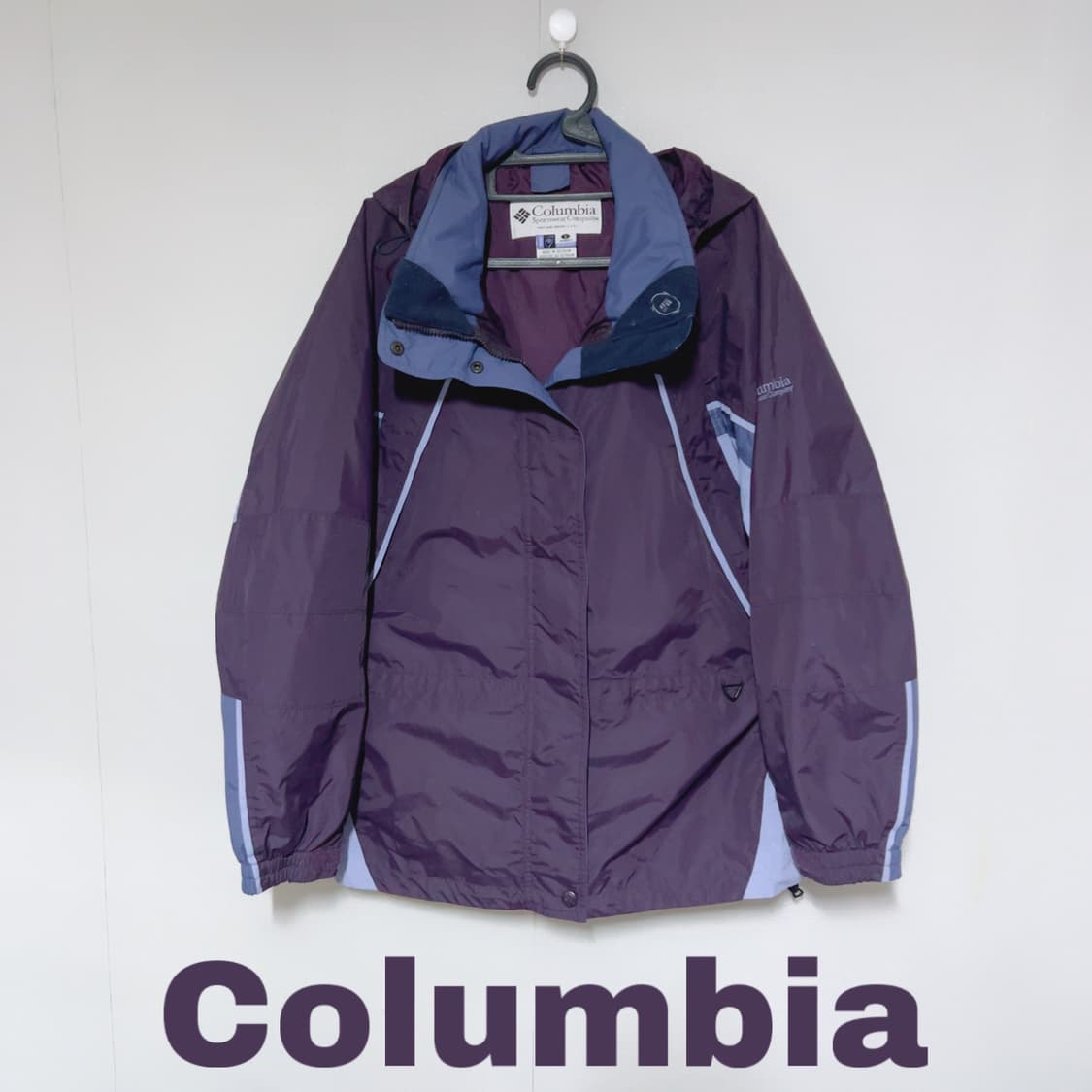 콜롬비아 올드스쿨 퍼플 고프코어 봄 바람막이 상품이미지1