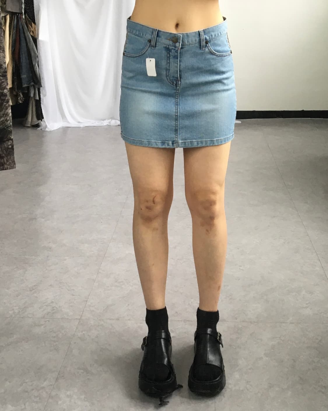 Side line point mini skirt 상품이미지5