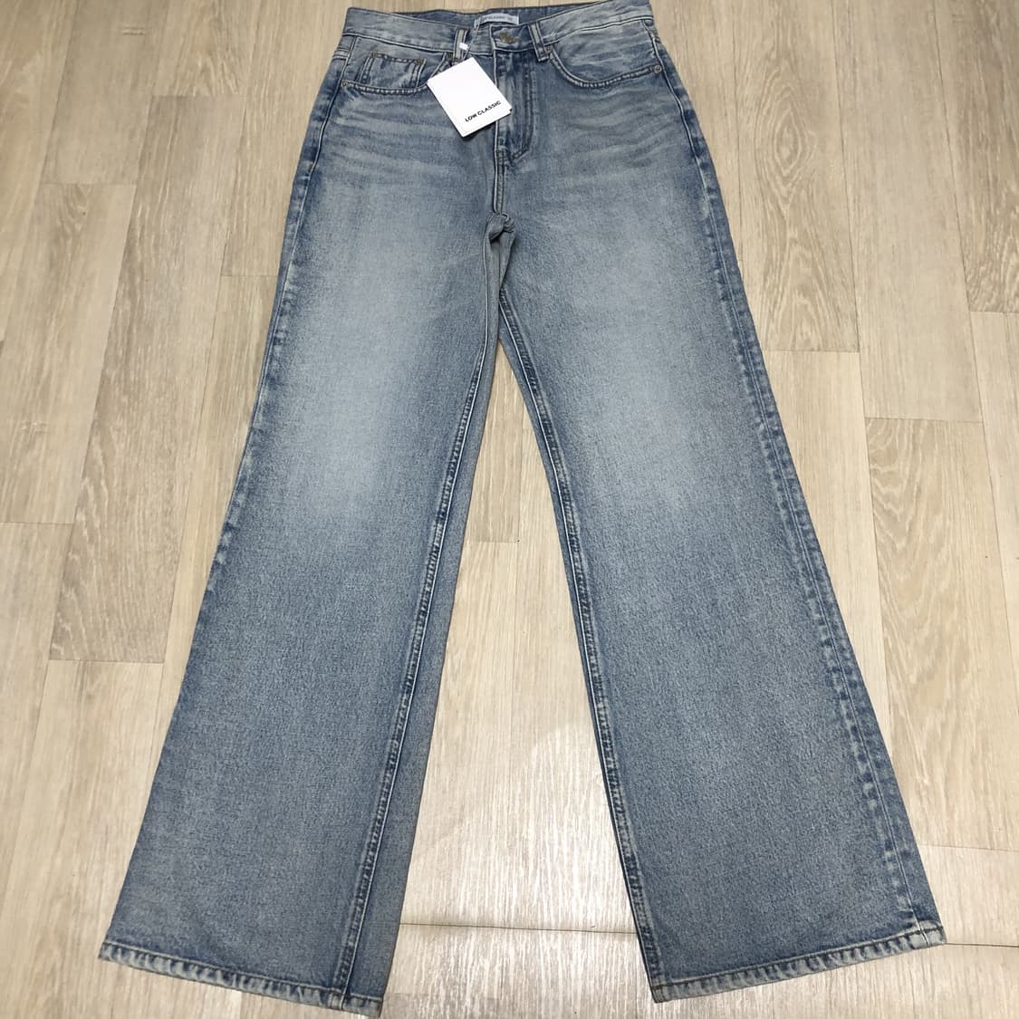 (S) 새상품 로우클래식 LOW CLASSIC 릴렉스핏 진스 라이트 블루 상품이미지1