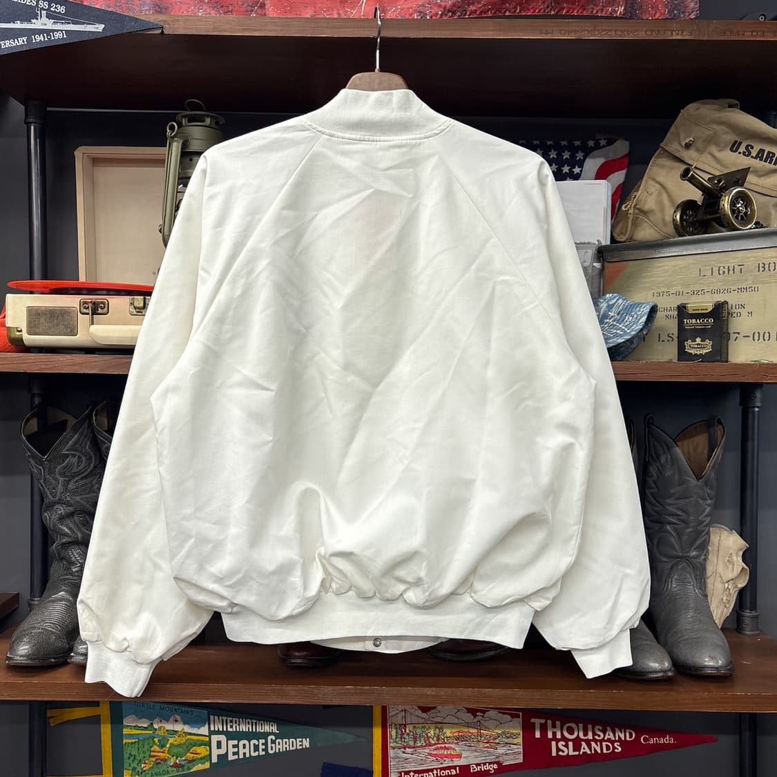 80s 하트웰 코튼 바시티자켓 캘리포니아 롱비치 폴리스 패치 N776 상품이미지2