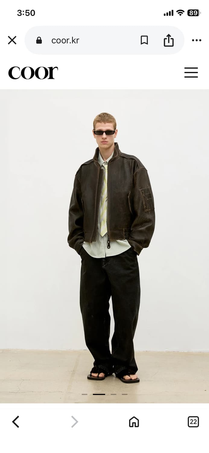 쿠어 쉘카라 빈티지 레더 자켓 L 상품이미지2